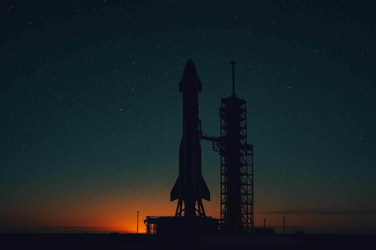 Eine Rakete steht auf der Startrampe — die Launch Ramp