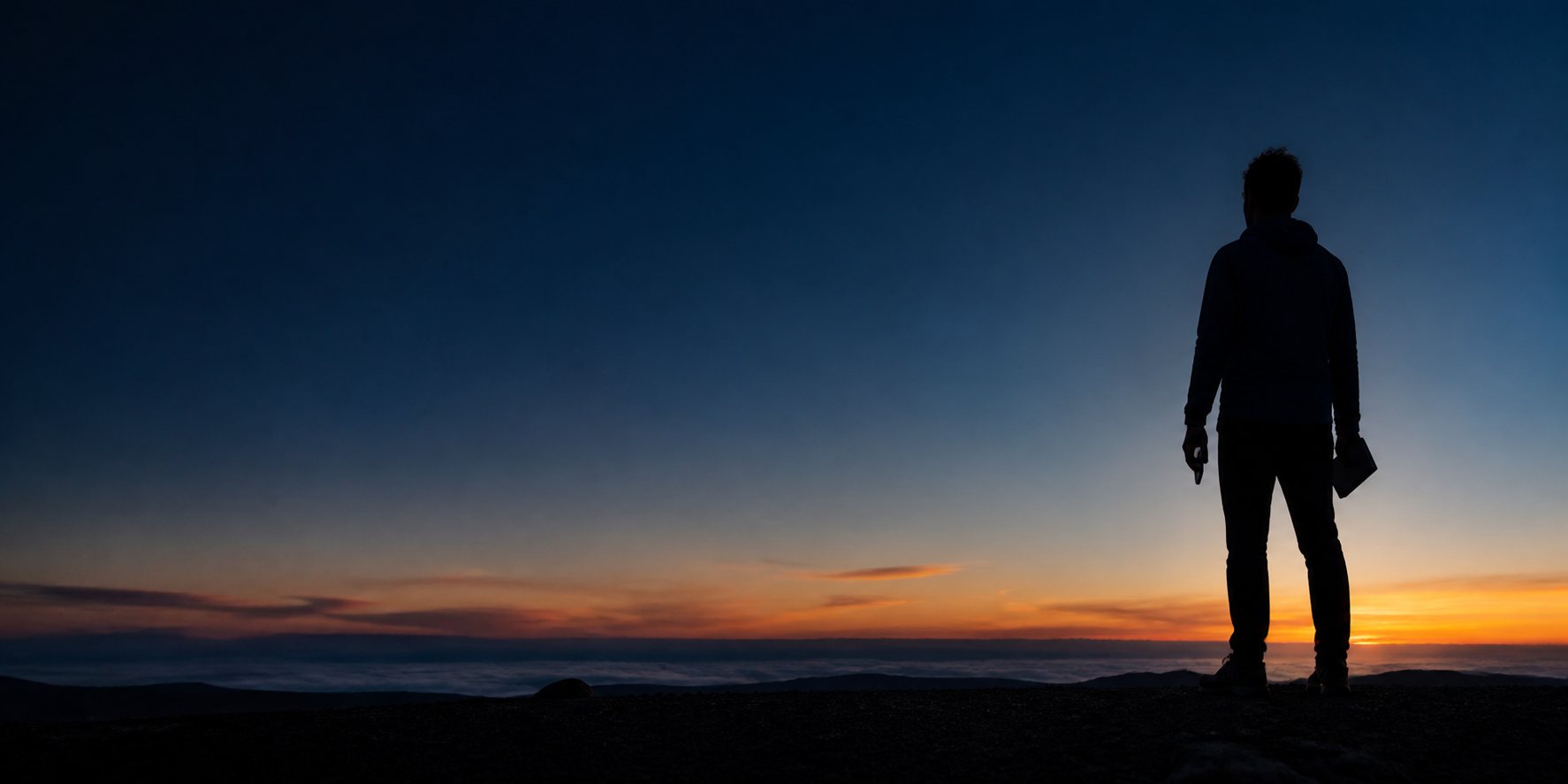 Freiheit — der Blick in den Sonnenaufgang